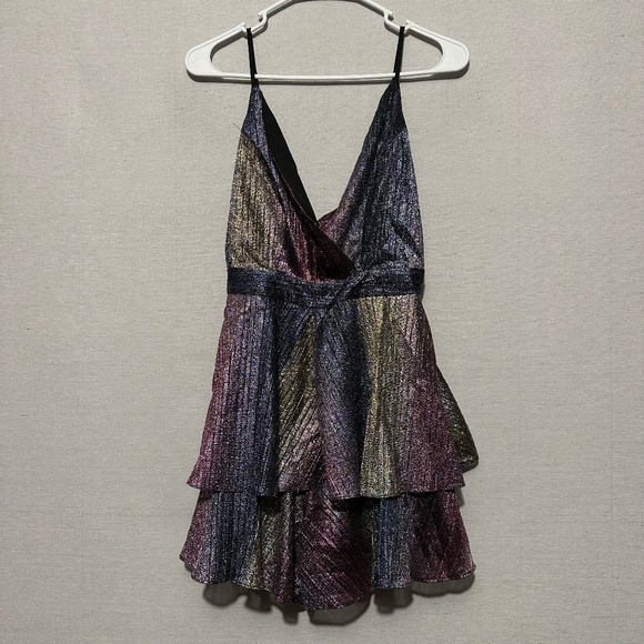 4SI3NNA Pants - 4si3nna Metallic Romper - size S